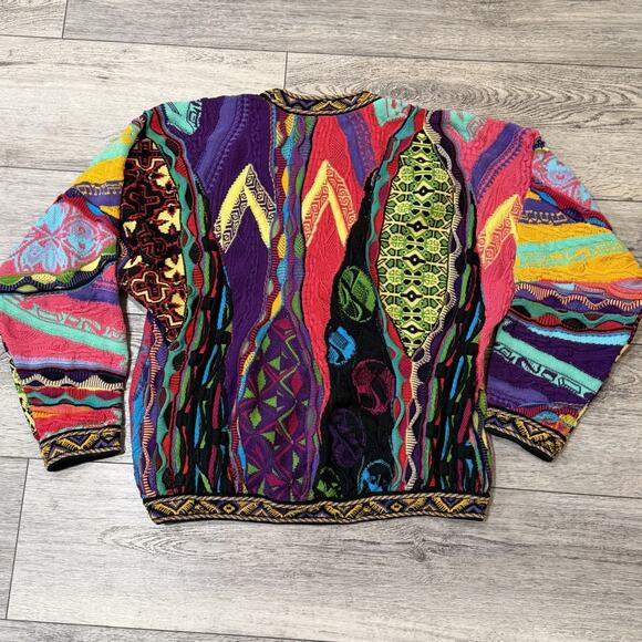 Vintage Coogi Sweater Mens Size XL Y2k Australia Biggie Cosby 3D 100% Cotton - Picture 3 of 6